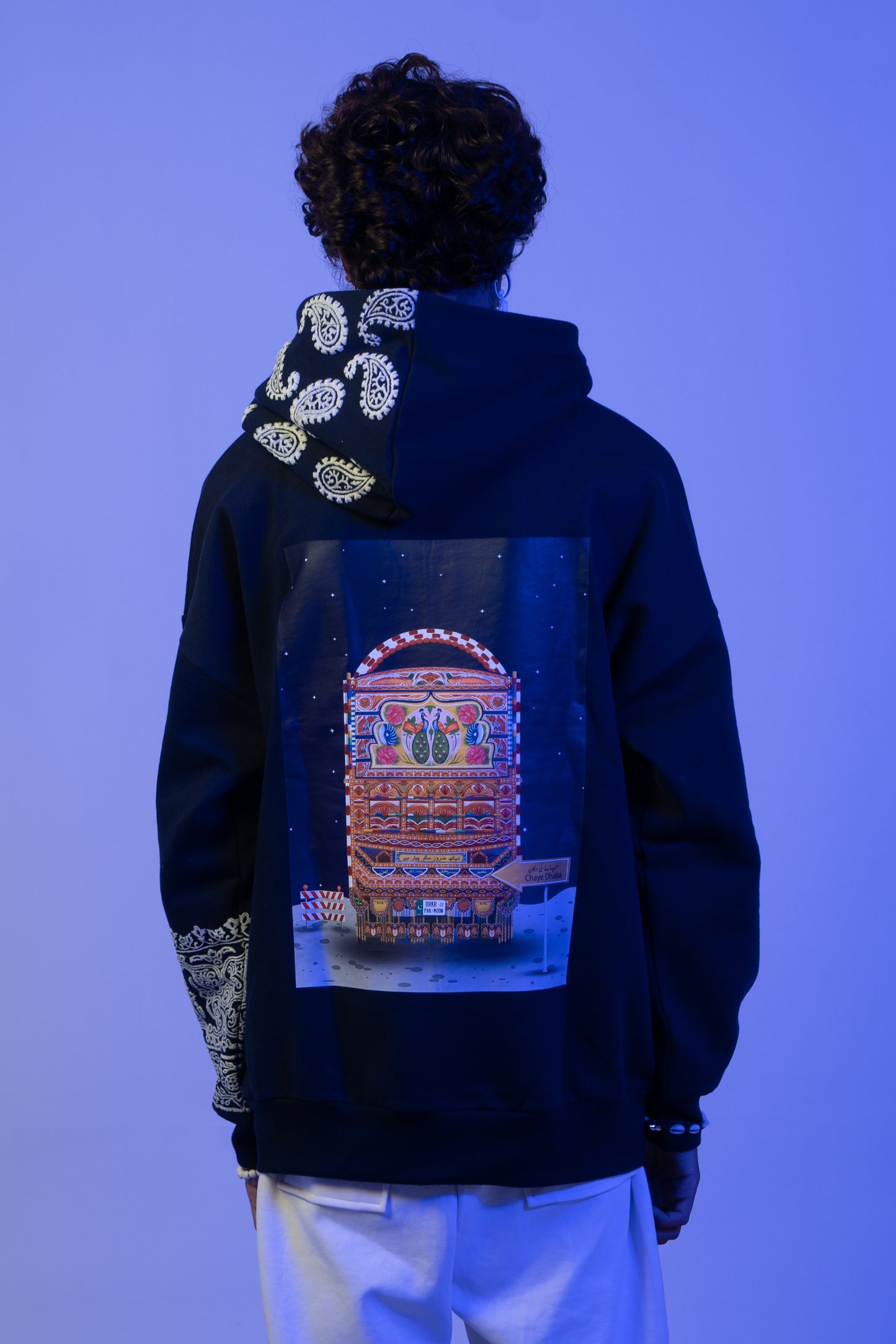 Truck on Moon Hoodie